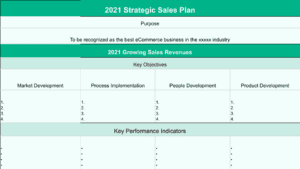 Sales plan template